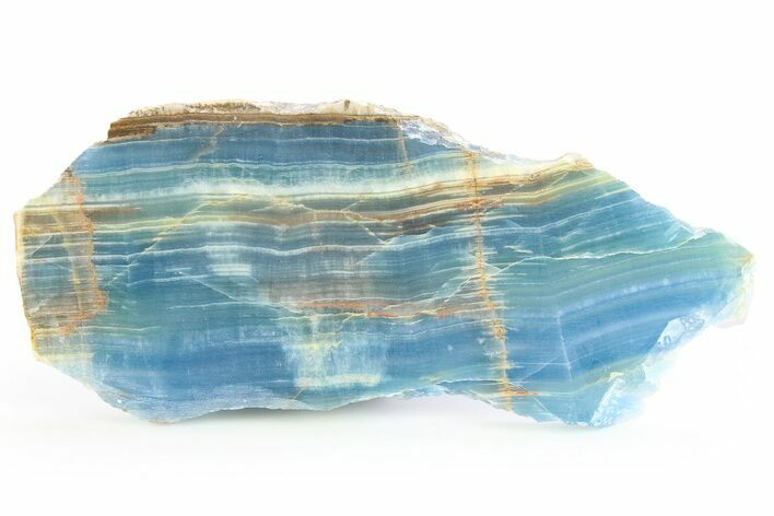Polished Blue Calcite Slab - Argentina #264365